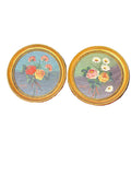SET 2 MINI MEDALLONES FLORES
