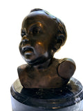 BUSTO BRONCE CON PEANA MARMOL