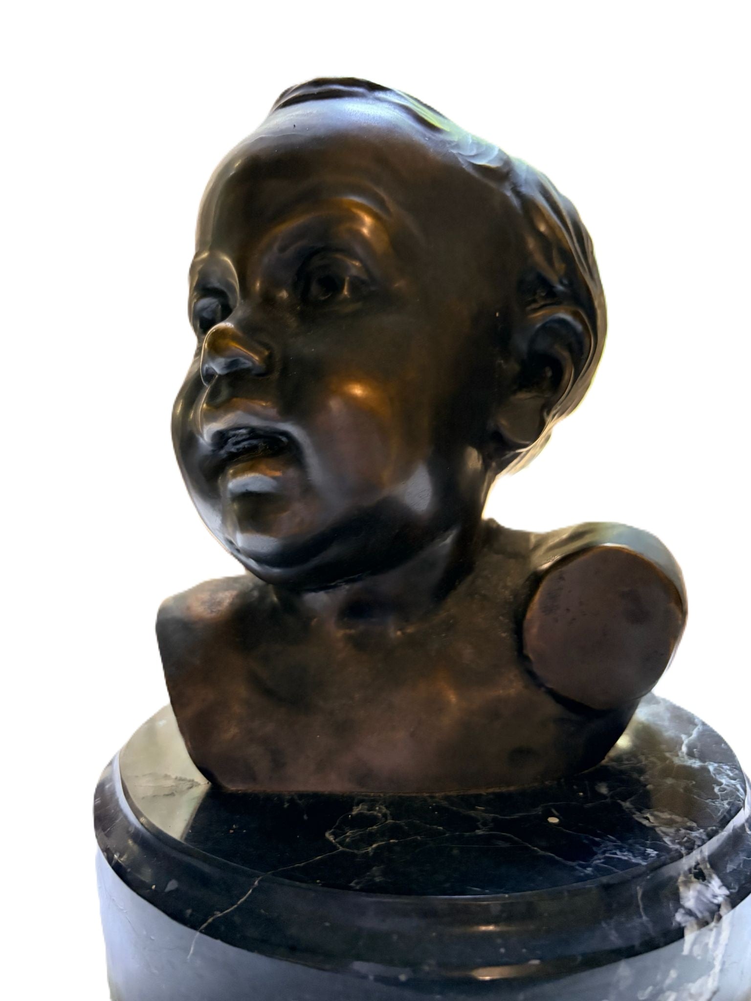 BUSTO BRONCE CON PEANA MARMOL