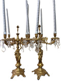SET 2 CANDELABROS BRONCE