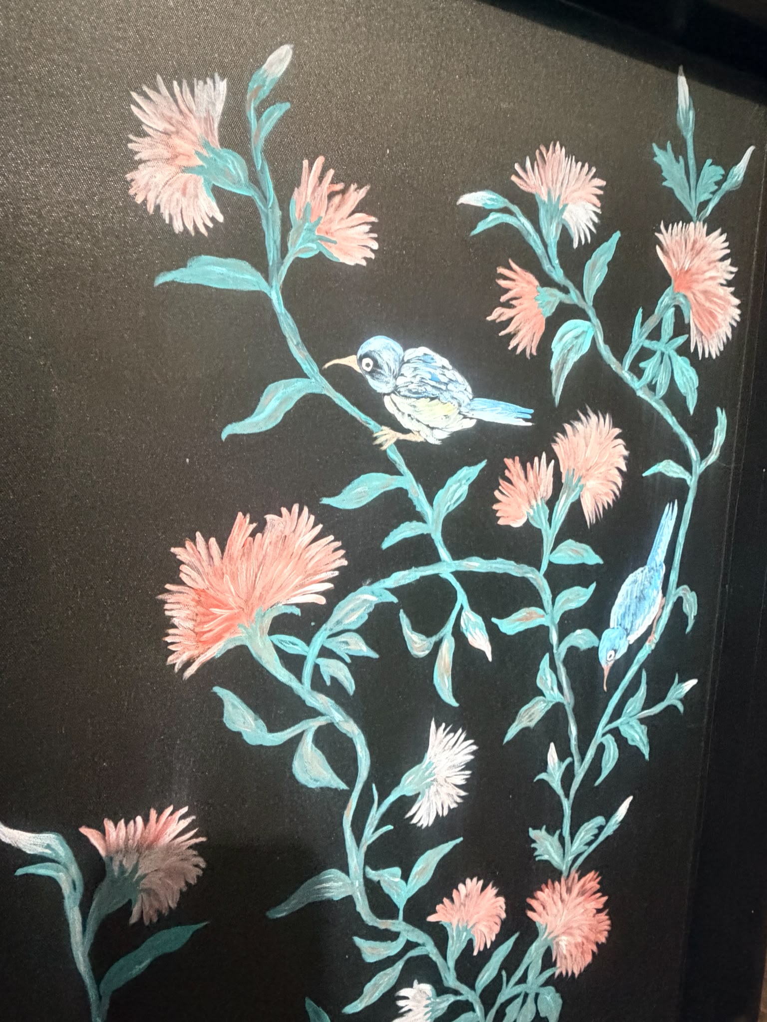 BIOMBO 4 HOJAS PINTADO A MANO