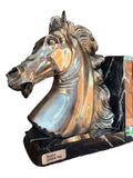 SET SUJETALIBROS CABALLOS BAÑO DE PLATA